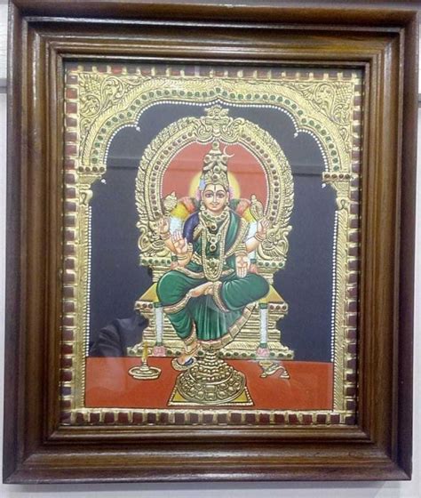 Amnaya Goddess Bhuvaneswari Amma Gold Leaf, Traditional Handmade ...