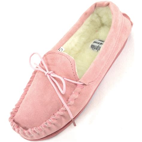 Women's Genuine Suede Leather Moccasin / Slippers - Absolute Footwear