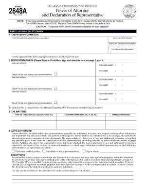 AL ADoR 2848A 2015 - Fill out Tax Template Online