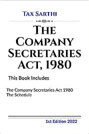 Buy The Company Secretaries Act, 1980 | 1st Edition 2022 Book Online at ...