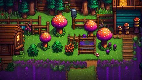 Purple Mushroom Stardew - Mushroom Growing