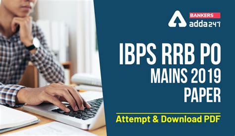 IBPS RRB PO Mains 2019 Paper- Attempt and Download PDF