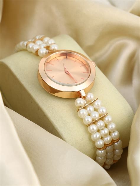 Buy The Noor Round Watch - Pearl White in India at Best Price - Zop by ...