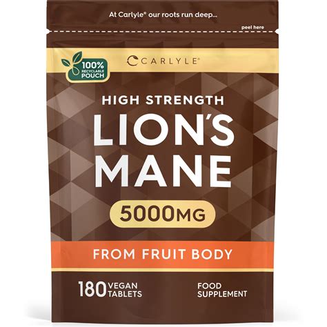 Lions Mane Supplement 5000mg High Strength Lions Mane Supplement From ...