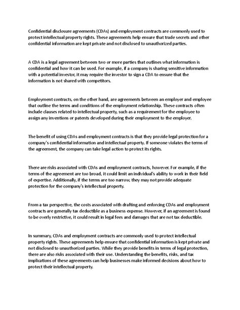 Describe how confidential disclosure agreements and employment contracts are used to protect ...