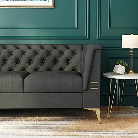 huihu Mid-Century Modern Velvet Sofa Couch | Ubuy India