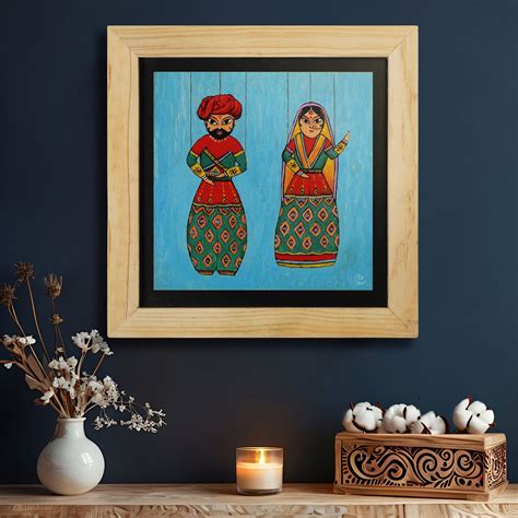 Rajasthan Puppets Dance - Wall Painting – islandrangoli