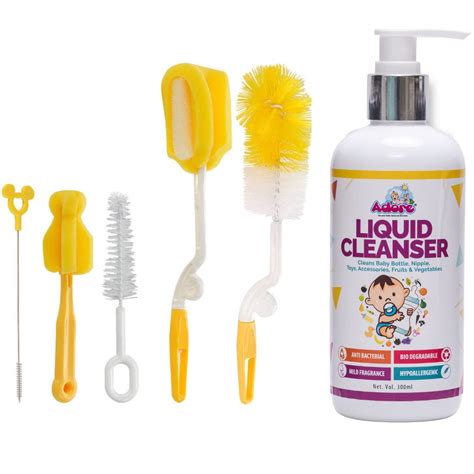 Adore Bottle Nipple and Straw Cleaning Kit Pack of 5, Multi Color ...