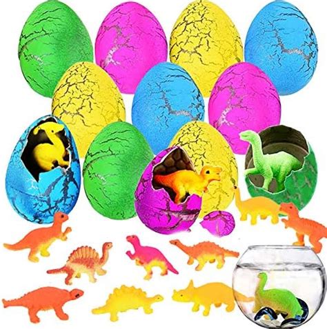 WODMAZ 12Pcs Hatching Growing Dinosaur Eggs Toys, Dinosaur Eggs That ...