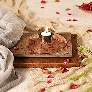 Buy Unravel India Lacquer Coated Teal Appeal Tealights (Large, Copper ...