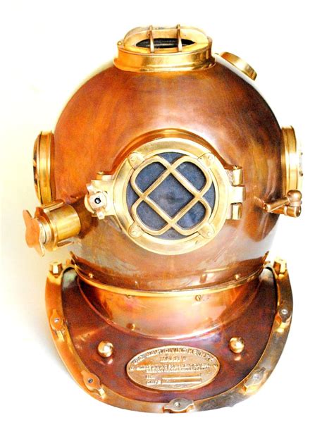 M N M Maritime Brass Divers Diving Helmet Mark V US Navy Collectable ...