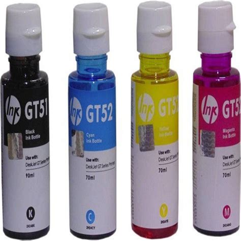 Buy HP GT51 GT52 4 Color Set Genuine Official Original Ink Bottle For ...