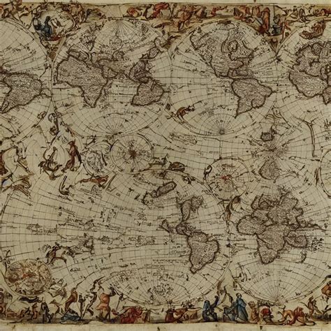 ancient world map manuscript | Stable Diffusion
