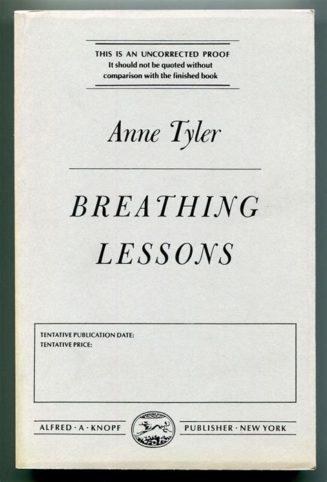Breathing Lessons by TYLER, Anne: Near Fine Softcover (1988) | Between ...