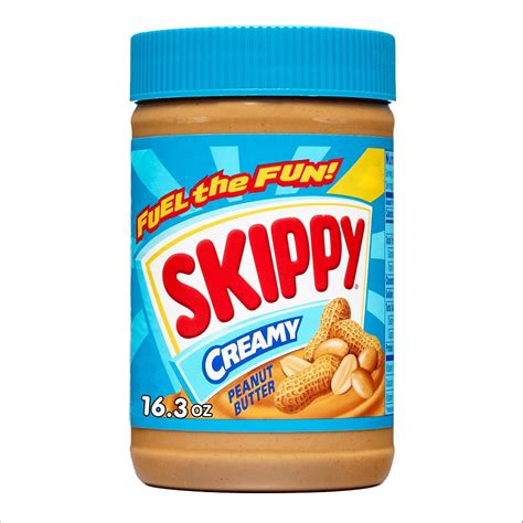 Amazon.com: SKIPPY Peanut Butter, Creamy, 7 g protein per serving, 16.3 ...