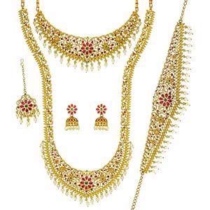 Buy Nagneshi Art Women Gold-Plated Bridal Jewelry Set | Traditional ...