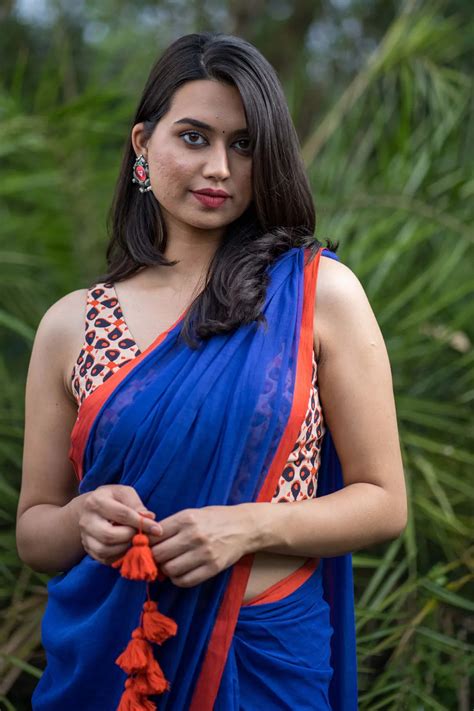 Cinnamon Rose Orange Sleeveless Blouse - I Love Sarees