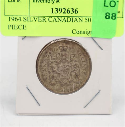 1964 SILVER CANADIAN 50 CENT PIECE