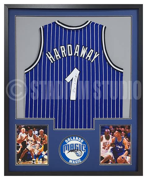 Penny Hardaway Autographed Framed Magic Blue Jersey - The Stadium Studio