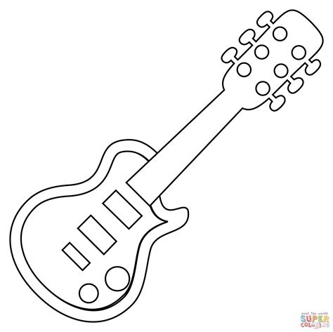 Electric Guitar coloring page | Free Printable Coloring Pages