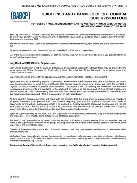 Fillable Online GUIDELINES AND EXAMPLES FOR COMPLETION OF LOG BOOKS ...