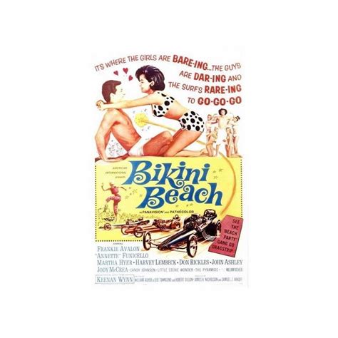 Bikini Beach Annette Funicello Frankie Avalon Movie Film Poster ...