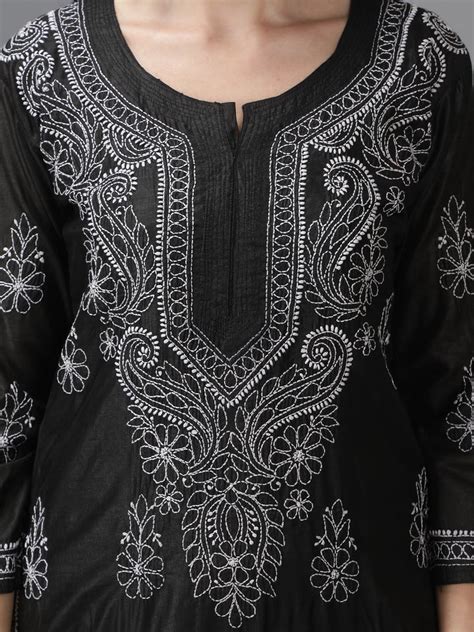 Seva Chikan Hand Embroidered Chanderi Chikankari Kurta