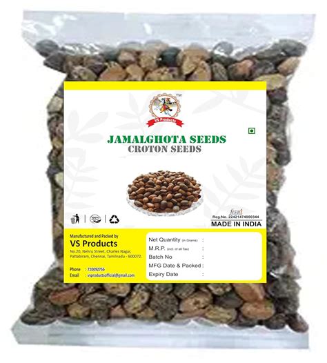 VS Products Jamalghota Seeds, 400g, Croton Seeds, Croton Tiglium ...
