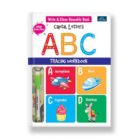Bookford Write And Clean Reusable Book - Capital Letters Abc Tracing ...