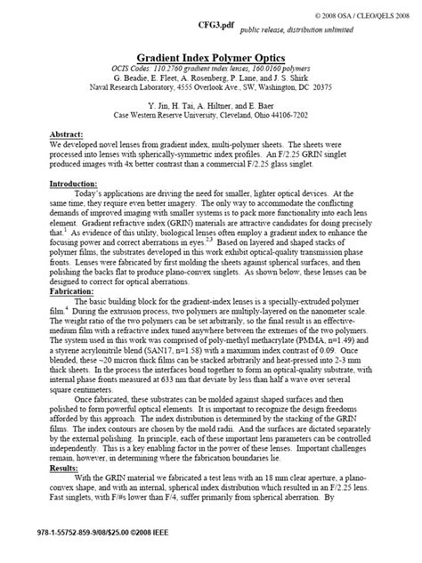 Image result for Gradient Index Optics