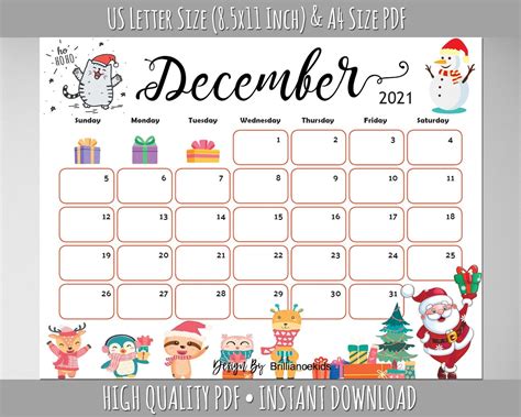 December 2021 calendars 15 free printables – Artofit