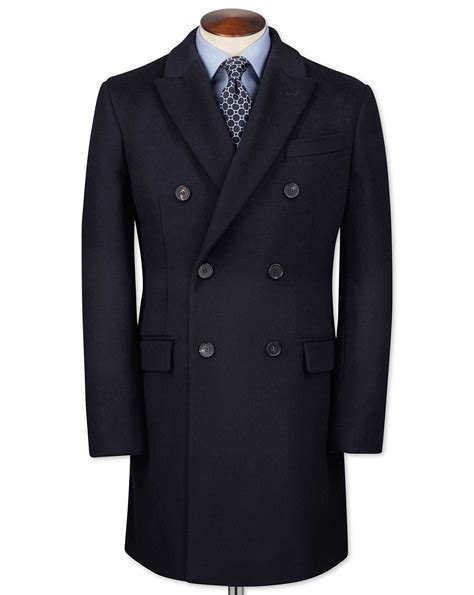 Navy wool and cashmere double breasted overcoat | Jackets men fashion ...