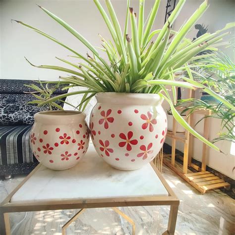 Niyara Multicolor Designer Handmade Handi Combo Ceramic planters Pot ...