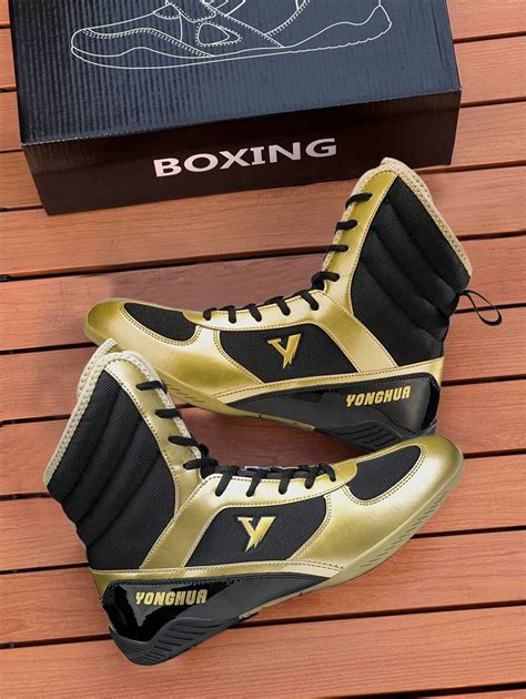 TOLLN Men's 21cm High-Top Wrestling Shoes, Professional Martial Arts ...