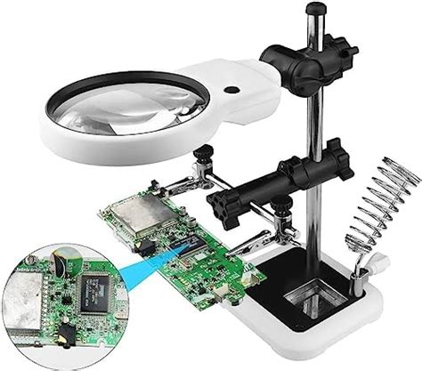 Breewell® Imported Auxiliary Clip Loupe Magnifier PCB Soldering Iron ...
