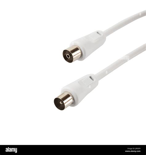 TV antenna cable isolated Stock Photo - Alamy