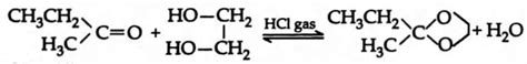 What is the product when butanone reacts with ethylene glycol in ...