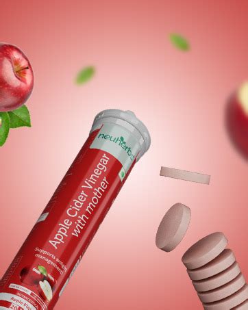 Neuherbs Plant Based Apple Cider Vinegar With Mother - 20 Effervescent ...