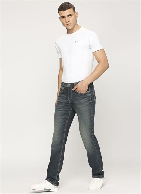 Holborne Blue Mid Rise Regular Fit Jeans | Pepe Jeans India