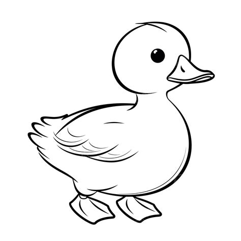 Cute Duck Outline