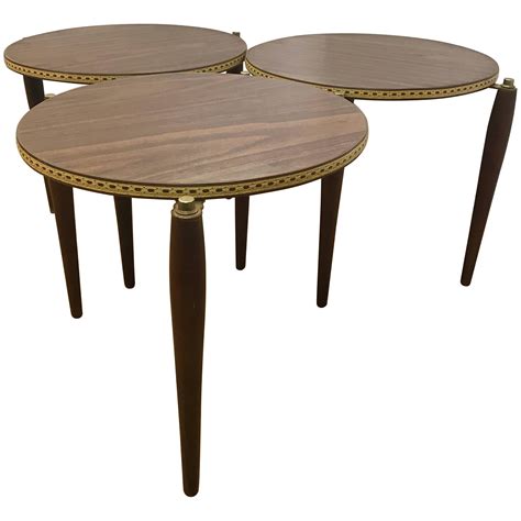 Midcentury Round Nesting Tables For Sale at 1stDibs | mid century modern nesting tables ...