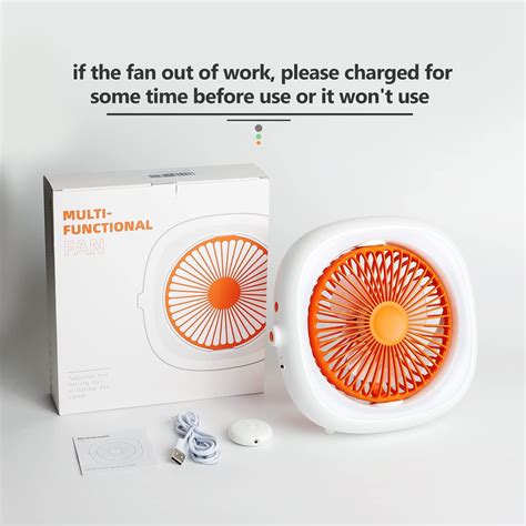 Buy Alioth Portable Fan with LED Light, Desk Fan Battery Operated, 90 ...