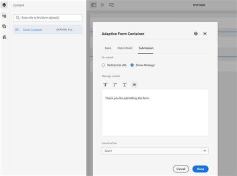 How to Configure a Redirect Page or Thank you message? | Adobe ...