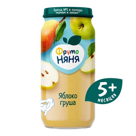 Пюре фруктовое ФрутоНяня с 5 месяцев, яблоко и груша, 250 г - купить с ...
