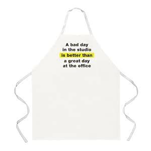 Buy Attitude Aprons Bad Day in The Studio Apron, Natural, One Size Fits ...
