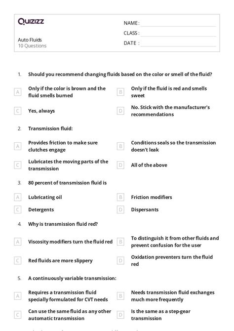 50+ fluids worksheets on Quizizz | Free & Printable