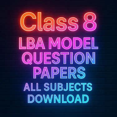 Class 8 LBA Model Question Papers – All Subjects Download - InyaTrust ...