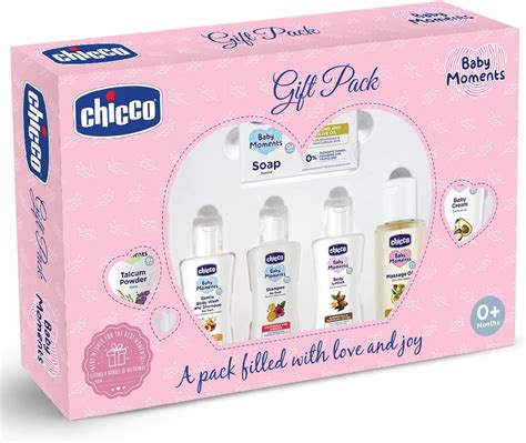 Chicco Baby Moments Caring Gift Pack Pink, Ideal Baby Gift Sets for ...