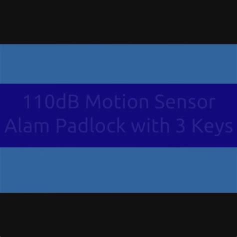 Door Padlock Motion Sensor Security Siren Alarm Lock - Wittymart