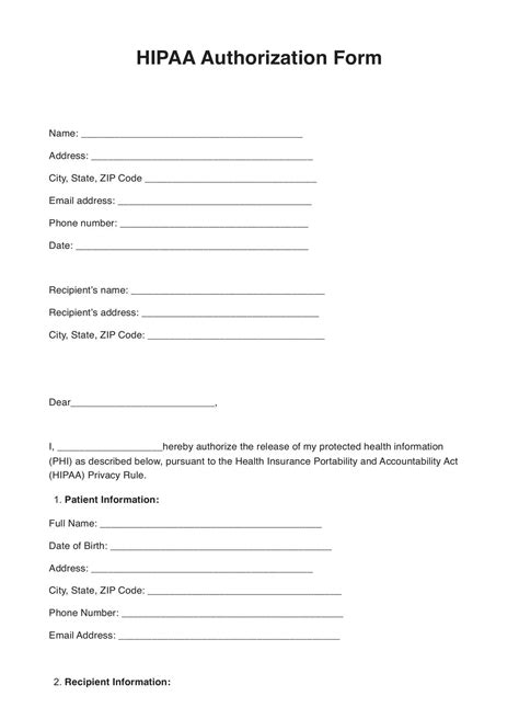 How to Fill Out HIPAA Form 的图像结果